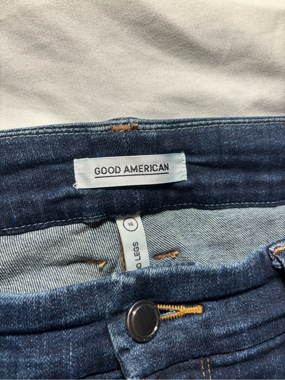 Good American Women's Dark Indigo Straight Leg Jeans